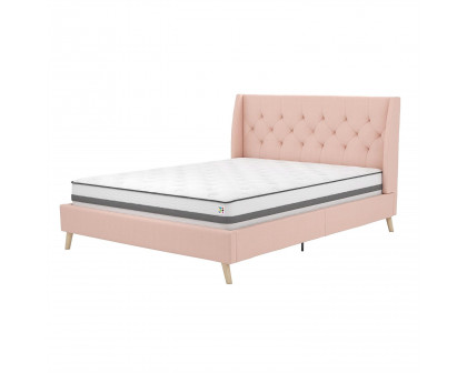 FaFurn - Platform Bed Frame with Wingback Headboard