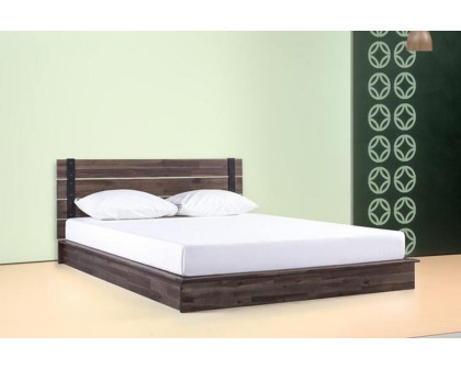 FaFurn - Farmhouse Wood Industrial Low Profile Platform Bed Frame