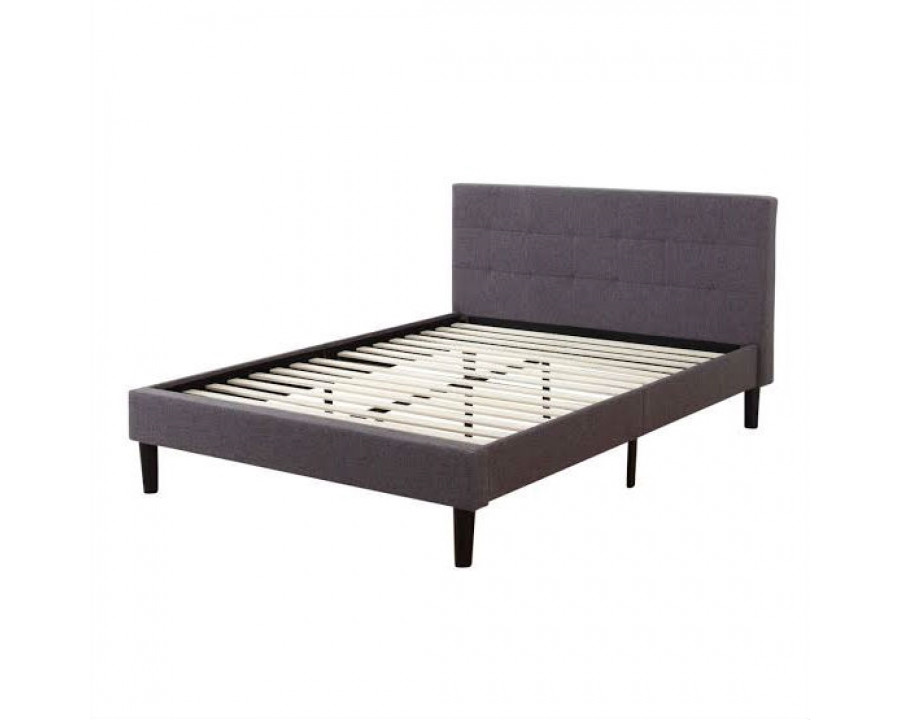 FaFurn - Platform Bed Frame with Padded Tufted Headboard