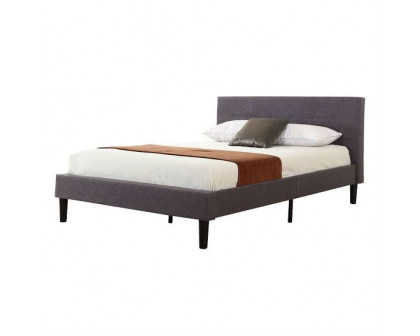 FaFurn - Platform Bed Frame with Padded Tufted Headboard