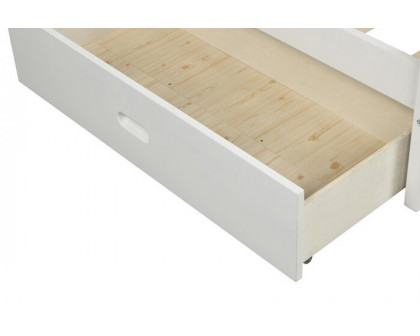 FaFurn Low Profile 2 Drawer Storage Platform Bed - White, Full Size