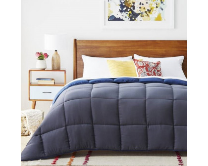 FaFurn Full Size Comforter Set - Gray/Navy