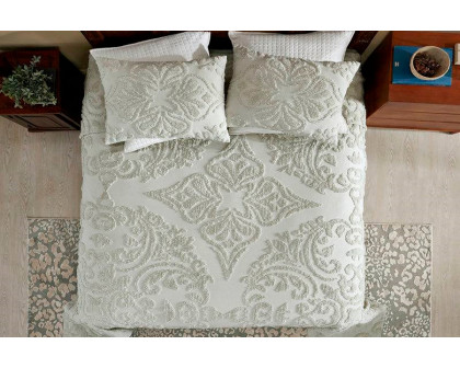 FaFurn Full Size 3-Piece Coverlet Bedspread Set - Sage, Cotton