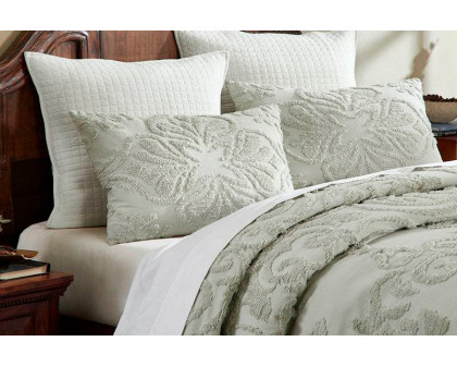 FaFurn Full Size 3-Piece Coverlet Bedspread Set - Sage, Cotton