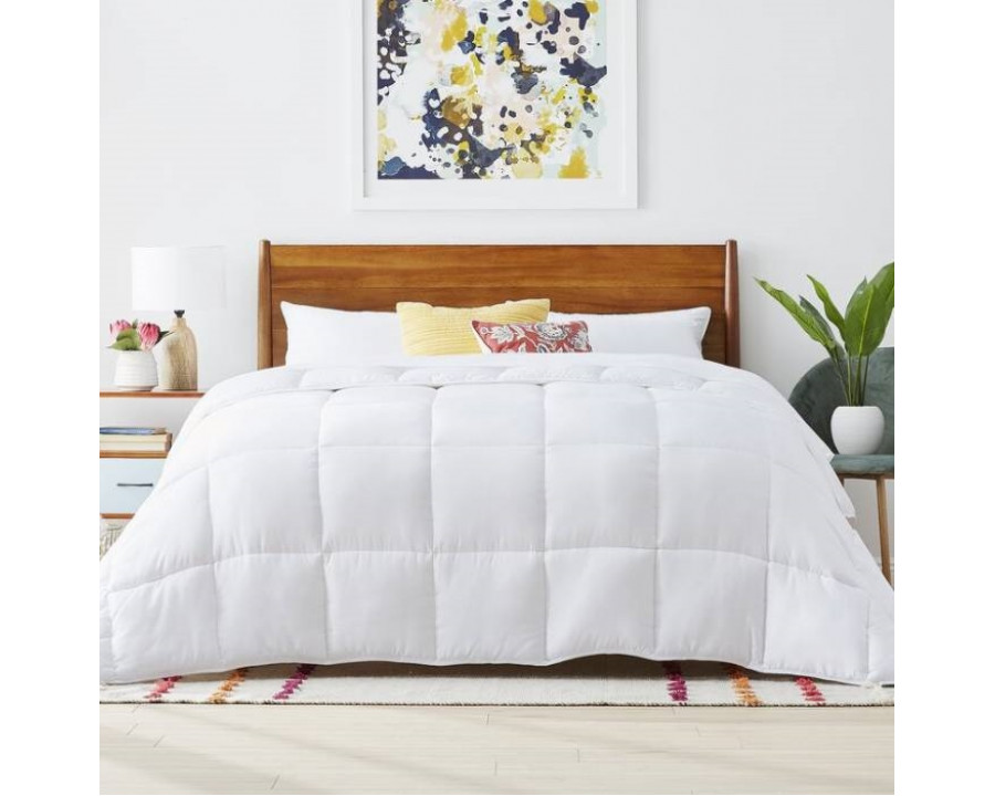 FaFurn Full Size Comforter Set - Plush White, Polyester