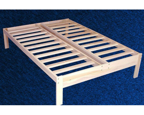 FaFurn - Full Size Unfinished Wood Platform Bed Frame with Wooden Slats