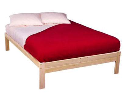 FaFurn - Full Size Unfinished Wood Platform Bed Frame with Wooden Slats