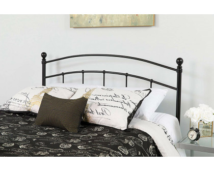 FaFurn™ Contemporary Classic Metal Headboard with Round Posts - Full Size