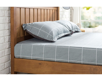 FaFurn Solid Wood Platform Bed Frame with Headboard - Full Size