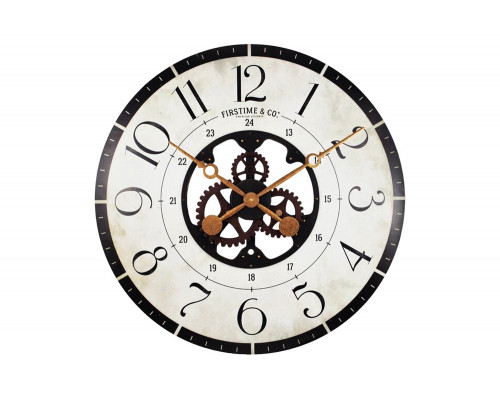 FaFurn - Rustic Bronze Industrial Farmhome Round Oversized Wall Clock