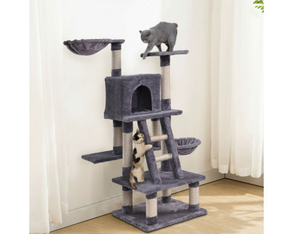 FaFurn - Cat Tree with Scratching Posts in Gray