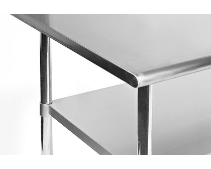 FaFurn - Heavy Duty 30 X 24 Inch Stainless Steel Restaurant Kitchen Prep Work Table with Backsplash