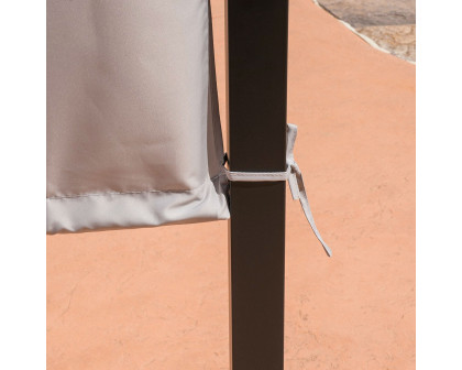 FaFurn - Gazebo with Sun Shade in Beige, Steel