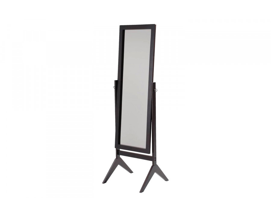 FaFurn - Modern Freestanding Full Length Bedroom Cheval Mirror in Espresso