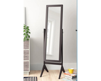 FaFurn - Modern Freestanding Full Length Bedroom Cheval Mirror in Espresso