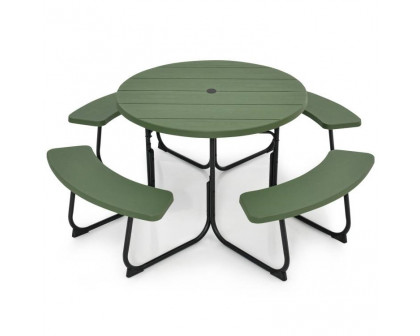 FaFurn - 8 Seater Picnic Table with Umbrella Hole