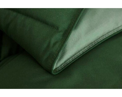 FaFurn Traditional Microfiber Reversible 3 Piece Comforter Set - Green, Full/Queen Size