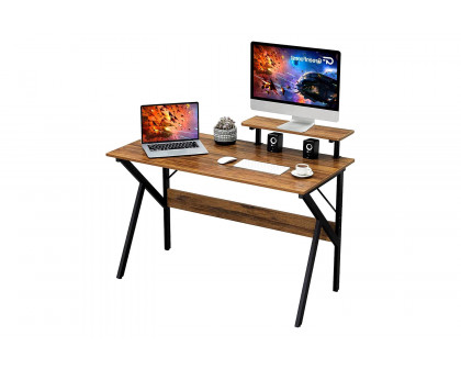 FaFurn Modern 47-Inch Home Office Laptop Computer Desk with Moveable Top Shelf