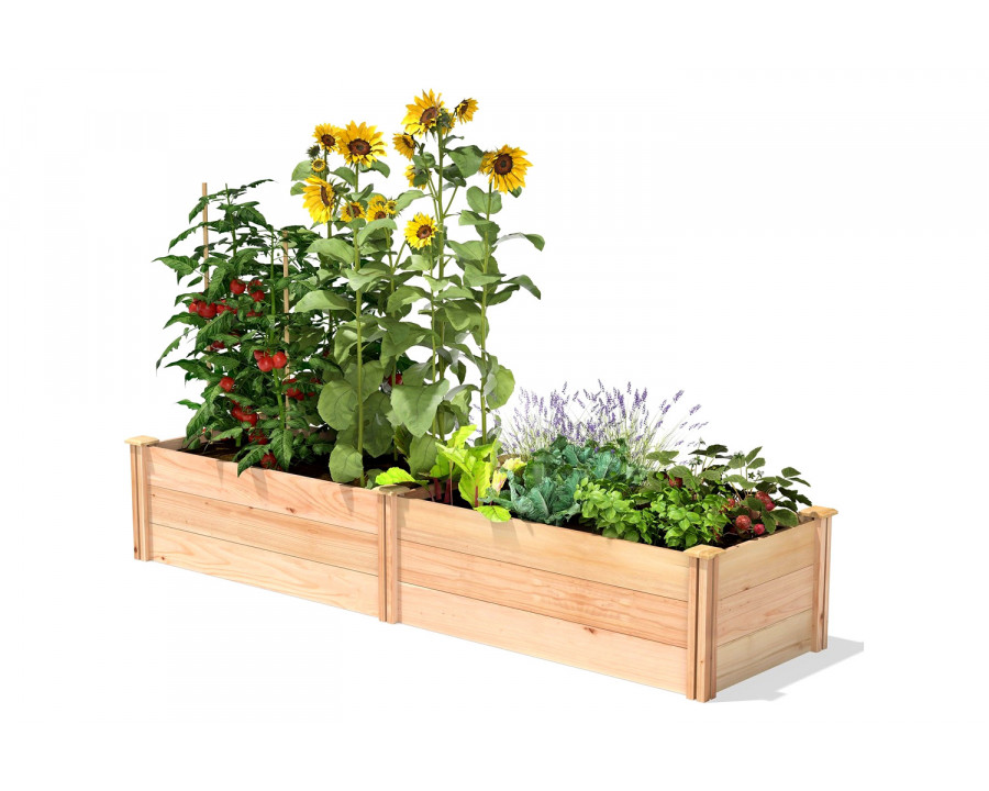 FaFurn - 2 Ft X 8 Ft Wood Raised Garden Bed