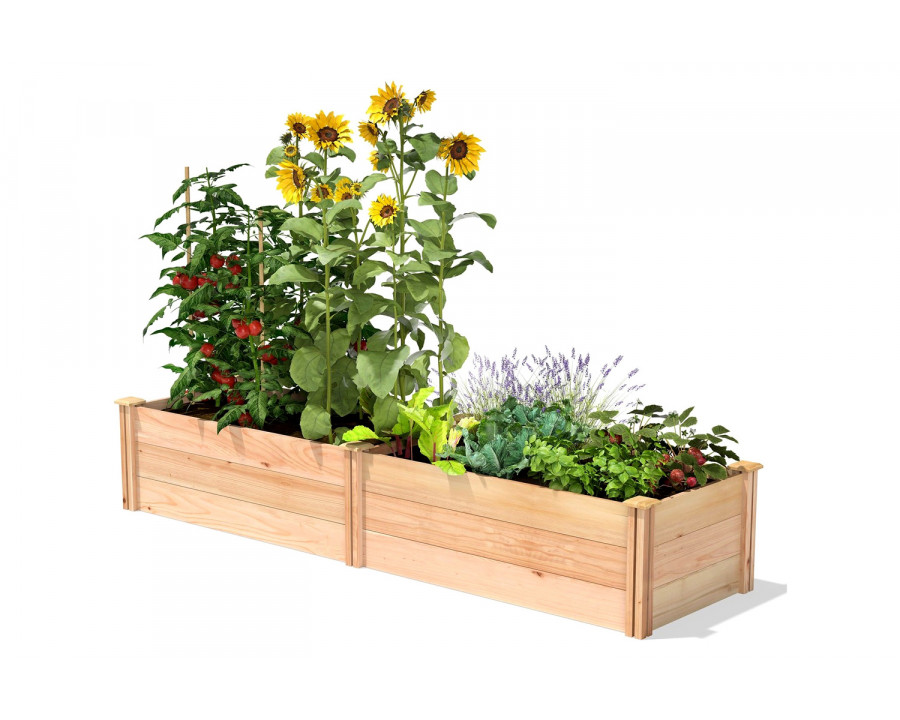 FaFurn 2 Ft X 8 Ft Wood Raised Garden Bed - Tall