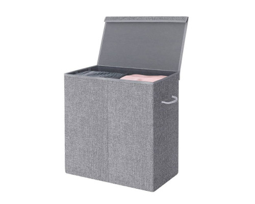 FaFurn - Laundry Hamper Basket with Removeable Cotton Bag in Gray