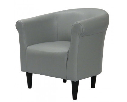 FaFurn Club Chair - Gray, Leather