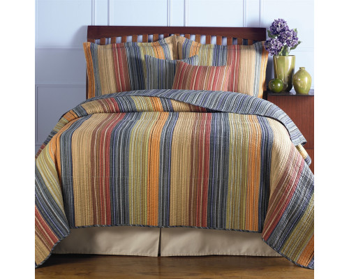 FaFurn - Full/Queen Size Quilt Set in Red/Orange/Blue, Cotton