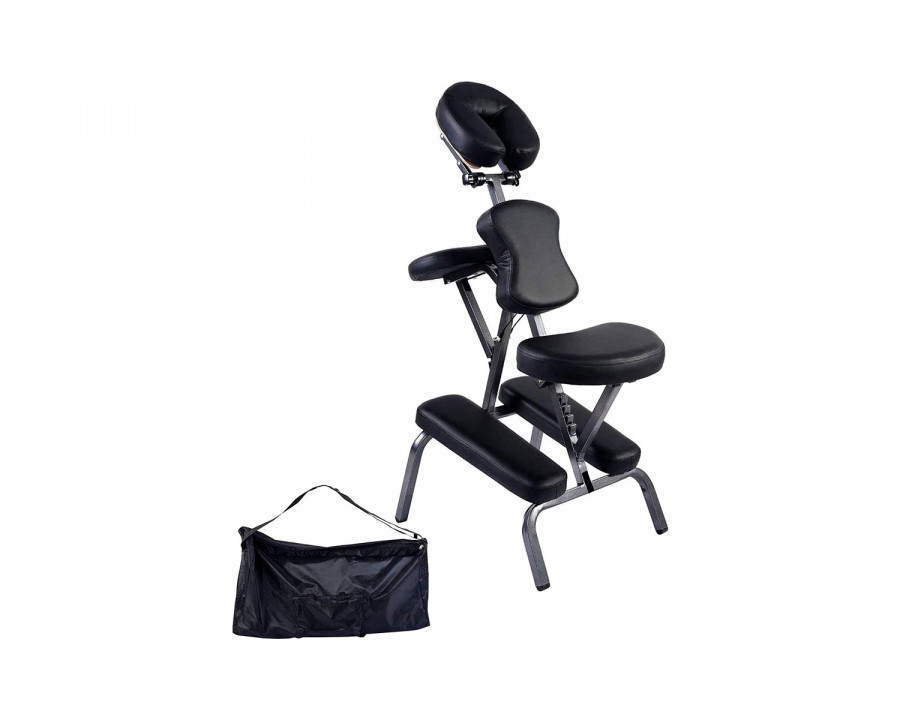 FaFurn - Black Portable Massage Tattoo Chair with Carrying Bag