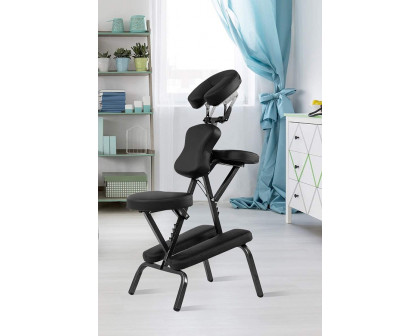 FaFurn - Black Portable Massage Tattoo Chair with Carrying Bag