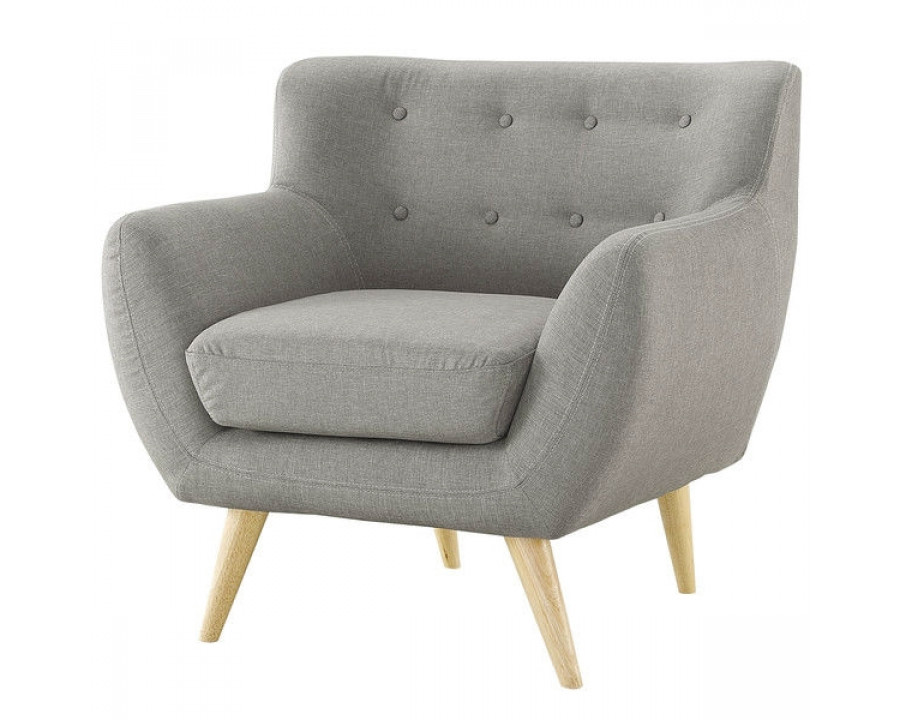 FaFurn - Accent Chair with Wood Legs in Gray