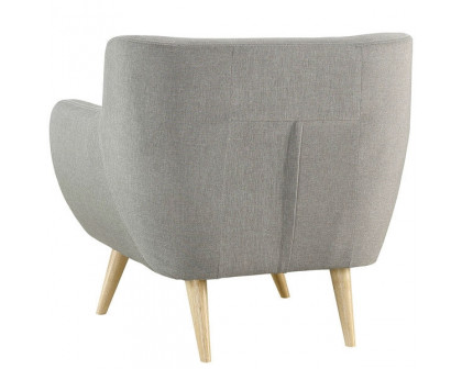 FaFurn - Accent Chair with Wood Legs in Gray