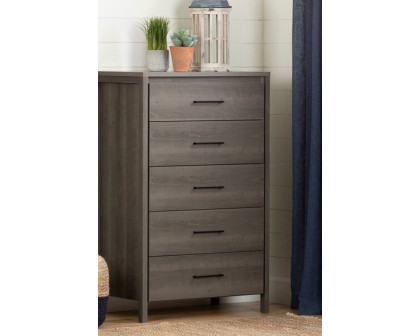 FaFurn Modern 5 Drawer Storage Chest - Gray