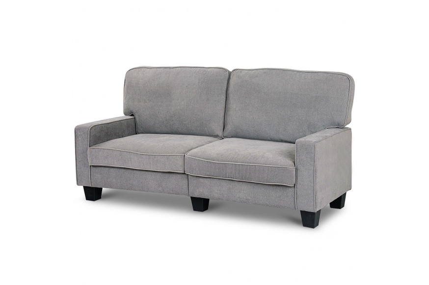 FaFurn™ Classic Loveseat with Armrests - Gray, Fabric