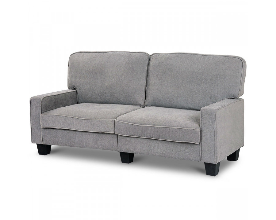 FaFurn Classic Loveseat with Armrests - Gray, Fabric