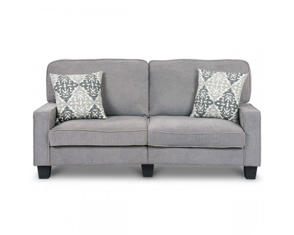 FaFurn™ Classic Loveseat with Armrests - Gray, Fabric