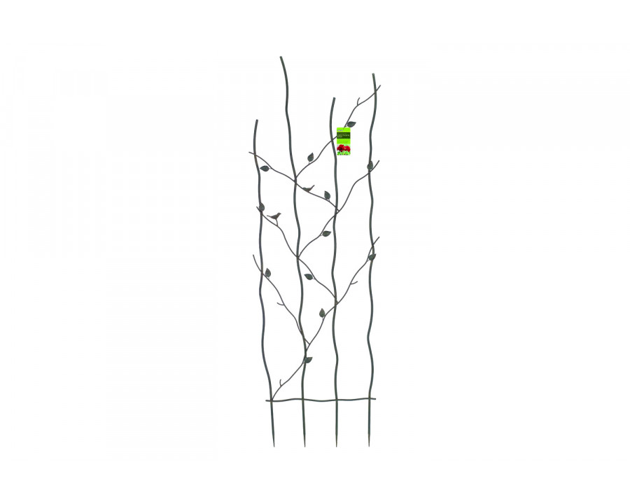 FaFurn - 60-Inch High Metal Garden Trellis with Climbing Vine Leaf Design