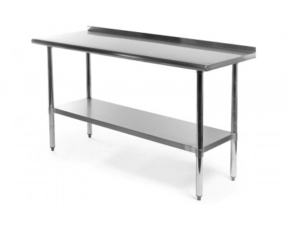 FaFurn Kitchen Prep Work Table with Backsplash - 60 x 24