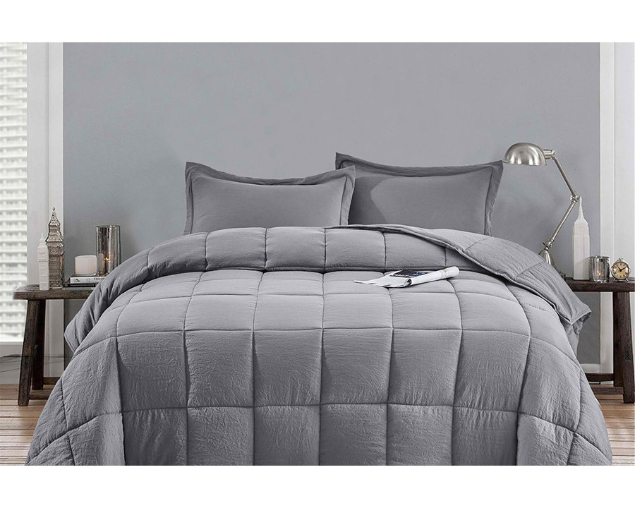 FaFurn - 3 Piece Microfiber Reversible Comforter Set