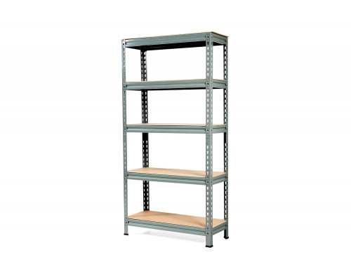 FaFurn Heavy Duty 60 Inch Adjustable 5-Shelf Metal Storage Rack - Gray