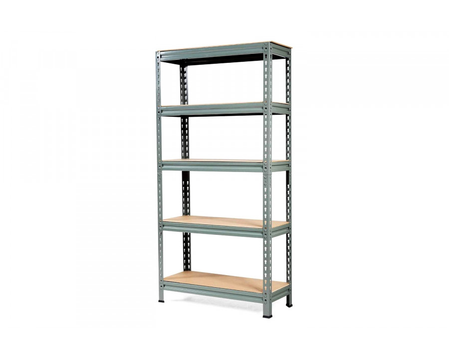 FaFurn Heavy Duty 60 Inch Adjustable 5-Shelf Metal Storage Rack - Gray