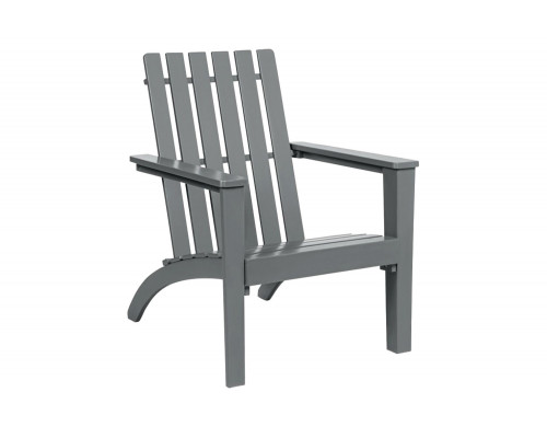 FaFurn Indoor/Outdoor Acacia Wood Adirondack Lounge Armchair - Gray