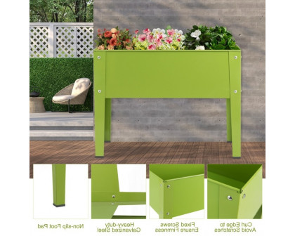 FaFurn - Garden Planter in Green, Steel