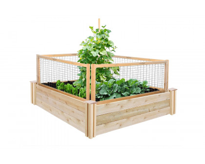 FaFurn - 4 Pack Cedar Garden Trellis Set