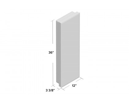 FaFurn - Narrow Bathroom Medicine Cabinet Frameless Mirror 12 X 36 Inch