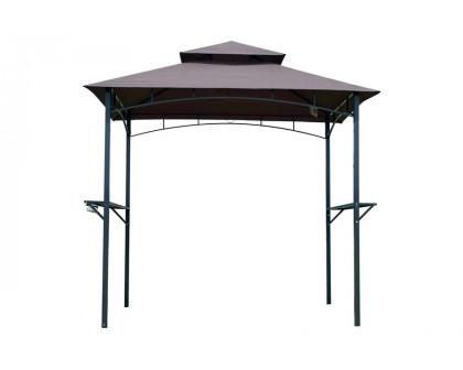 FaFurn - 8-Ft X 5-Ft Steel Frame Outdoor Grill Gazebo with Vented Canopy