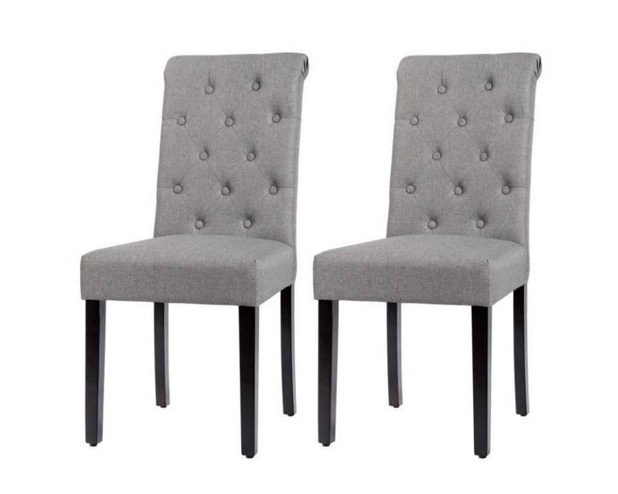 FaFurn - Set of 2 Dining Chairs with Wood Legs