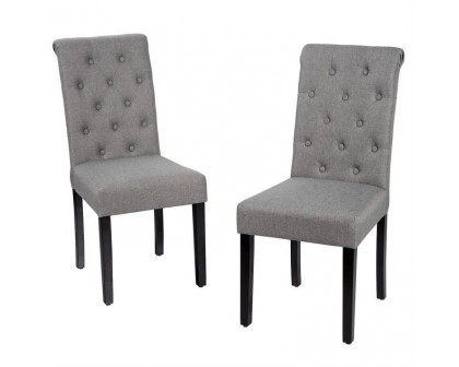 FaFurn - Set of 2 Dining Chairs with Wood Legs