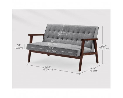 FaFurn™ Modern 2 Seater Loveseat - Gray