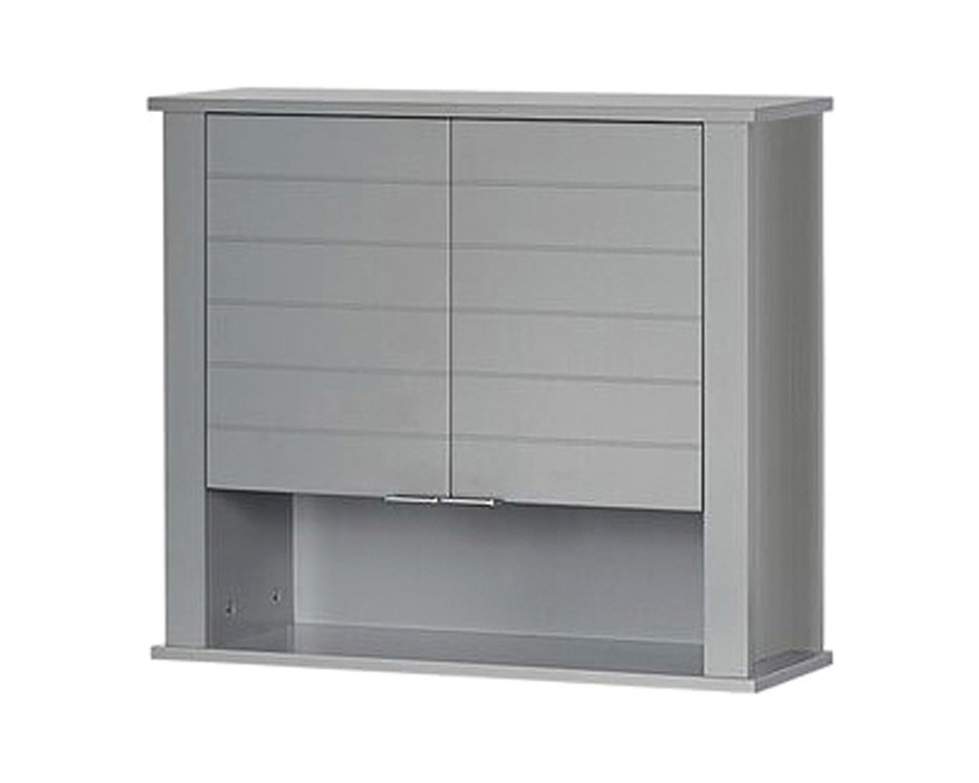 FaFurn 2 Door Wall Mounted Bathroom Storage Cabinet - Gray