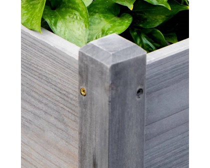 FaFurn Garden Bed Planter Box - Gray, Fir Wood